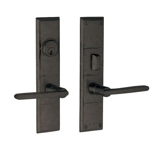 Baldwin Entry Handlesets Distressed Oil Rubbed Bronze 6973.402.ENTR - main